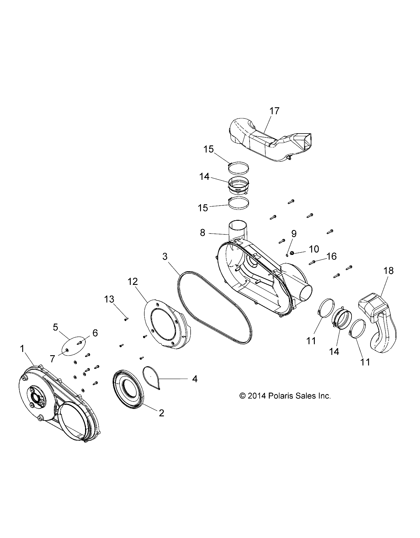 BODY, CLUTCH COVER - A18SEA57F1/SEE57F1/7 (49ATVCLUTCHCVR15570AA)